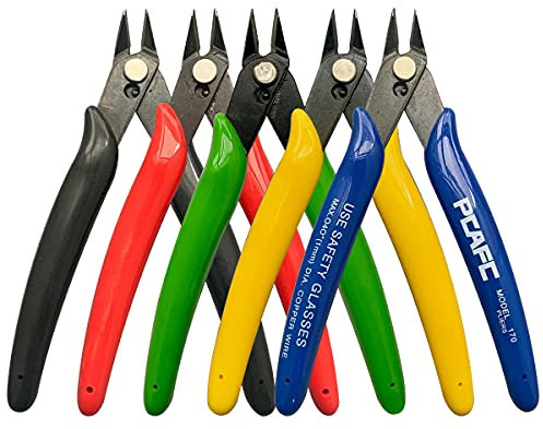Mini Drahtschneider,Sailer 5 pcs mit Rutschfestem Griff mit Weichem Griff Präzisionsschneiderzange Zange Elektrisch Diagonal Pliers Zur Elektronischen /Schneiden/Kabelschneider