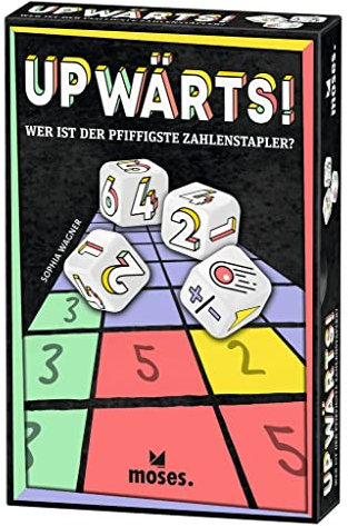 moses. Upwärts, Roll and Write Würfelspiel für die ganze Familie, abwechslungsreiches Gesellschaftsspiel mit einem leichten Spielanstieg, ab 8 Jahren