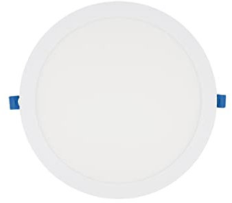 Eurekaled – Faretto LED da incasso slim tondo 24W foro 280mm luce naturale 4000K IP20 luce diffusa con angolo apertura di 120° spessore 11mm, lampada LED per cartongesso diametro esterno 300mm