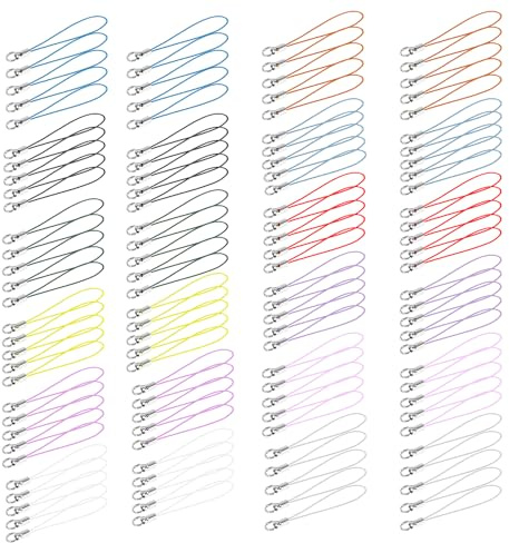 UMCHU 120 Pezzi Cordino per Cellulare,Cordino da dito fai da te,cordino per telecomando cancello,cavi colorati per ciondoli pendenti portachiavi USB(12 Colori)