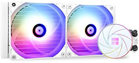 THERMALRIGHT Aqua Elite 240 Weiß ARGB CPU Wasserkühlung,Weißer Aio CPU Kühler, 240 Kühlreihen Größe,2 x120mm PWM Lüfter,S-FDB Lager,für AMD/AM4/AM5, Intel LGA1150/1151/1155/1156/1200/2011/1700