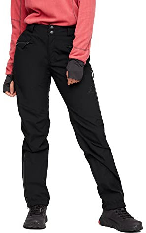 RevolutionRace Wasserdicht Silence Proshell 3L Pants für Damen, Outdoor-Shellhose mit optimaler Bewegungsfreiheit, Black/Anthracite 3.0, L