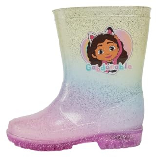Gabby's Dollhouse Isha Girls Wellies Pink 9 Child UK