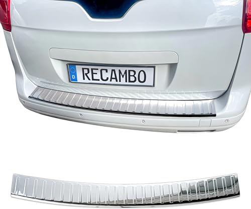 Recambo | Protector de Parachoques Trasero | Compatible con Peugeot 5008 I | 2009-2017 | Acero Inoxidable Cromado | Protección Borde de Carga