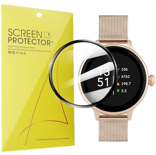 Blueshaweu Compatible for Sekonda Connect Womens 40mm Smart Watch Screen Protector, [3 Pack] 3D Full Coverage PET Protective Cover Saver film Compatible with Sekonda Connect Smart Watch 40mm (3 Pack)