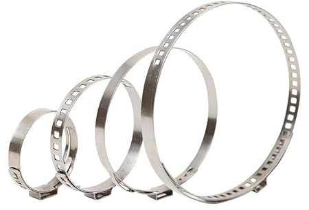 10 Piezas Abrazaderas Metalicas, Abrazaderas Metalicas de Acero Inoxidable para Tubos, 20 a 50 mm y 50 a 120 mm Ajustable CV Abrazadera, Abrazaderas de Manguera Set para Gas, Agua, Coche, Lavadora