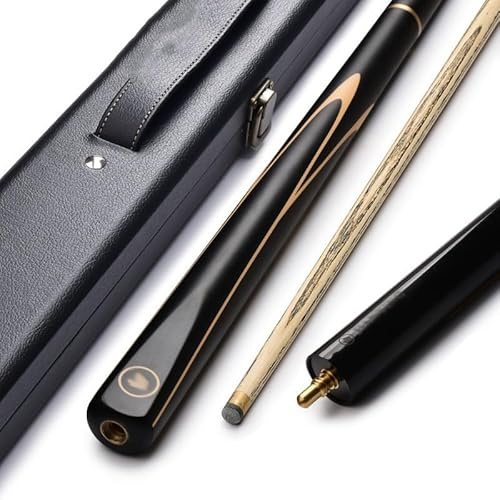 Generisch 3/4 geteilter Snookerqueue mit Koffer, 57 Zoll 19 oz Poolqueue aus Eschenholz, professioneller Poolstock für Zuhause, Bar, Club