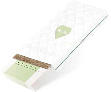 BestCare Premium Babymatratze Matratze Kindermatratze Naturmatratze 60x120 x12cm Pflanzenfasern kein chemischer Geruch 2-seitig (Bayby/Kleinkind) kein Latex EU Produkt