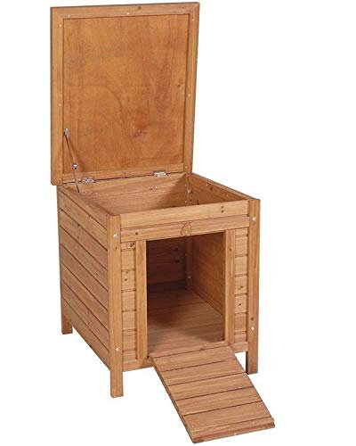 Suinga CASETA DE Madera para GALLINAS y Conejos 42x52x43 cm. Gallinero con Tapa Superior para fácil Acceso y Limpieza.