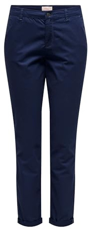 ONLY Dam COL byxa PNT NOOS byxor Onlparis Reg Chino Pant Noos, Marinblå blazer 1, 36W / 32L