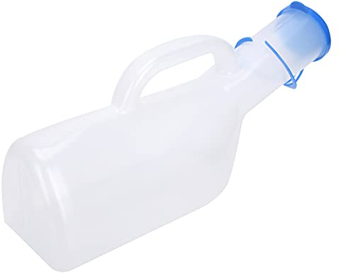 Cet urinal en plastique de grande capacité (1000 ml) est conçu pour les hommes et convient aux personnes âgées et aux patients alités. Facile à transporter, il est indispensable en voyage.