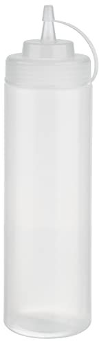 APS Quetschflasche, 6er Set Ø 7 cm, H: 26,5 cm, 760 ml Polyethylen, transparent mit Schraubdeckel mit Verschlusskappe Einfüllöffnung: Ø 5,5 cm