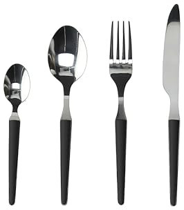 Tognana Zen, Servizo 24 Posate, Acciaio, Nero