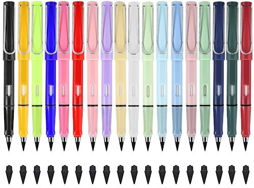 Bocguy 18 ewiger bleistift, Bleistift Sets, Bleistifte Mit Radiergummi, Unbegrenztes Schreiben, Bleistifte ohne Tinte, nfinite Pencil Comes with Extra 18 Interchangeable Nibs