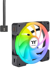 Thermaltake SWAFAN EX 14 ARGB PC Cooling Fan/ 3-Fan pcak/ 500~2000 RPM/Magnetic Connection/Reversable Blades/sync with MB RGB Software/ 140mm / Black