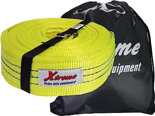 Cinta de recuperación y remolque de 4 x 4 y caravana, resistencia a la rotura 21000 kg, longitud 6 metros, cinta para cerrar, bolsa de almacenamiento en el coche