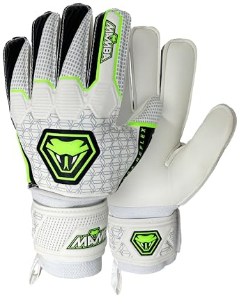 MAMBA Reflex Goalkeeper Gloves | Youth/Adult | Quality Latex Palm & Back Hand | Removable Finger Spine Protection & Double Length Latex Wristband | Standout Design (5)