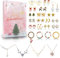 Aitsite Schmuck Adventskalender 2024 Teenager Mädchen, 24 Überraschungen Adventskalender Ohrringe Halskette, Adventskalender Schmuck Weihnachtskalender Frauen Mädchen, Weihnachtsgeschenke für Frauen
