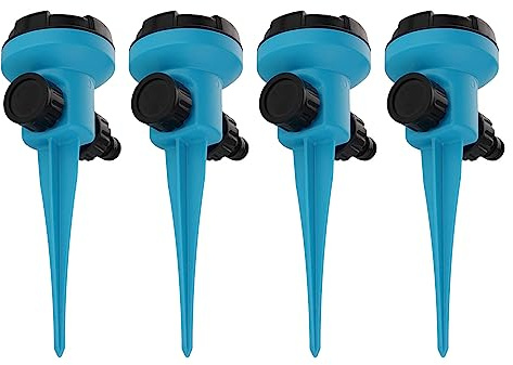 4pc Automatic Sprinkler Degree Rotation Irrigation Garden Water Sprinklers Large Area Coverage For Yard