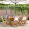 ShGaxin 3214590 Klappstühle, 6 Stück, Massivholz, Stoff, Blau, Weiß, Terrassenstühle, Balkonstühle, Gartenstühle, Terrassenstühle