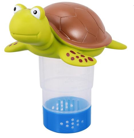 Rachlicy Sköldpadda flytande pool klordispenser klor flytande sköldpadda pool dosering flyta för 1 och 3 tums surfplattor och bromhållare för stora/små pooler badtunna flytande