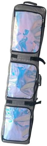 JISADER Bolsa para Snowboard, Bolsa para esquí con Ruedas, Estuche Impermeable, Almacenamiento de y Ropa para Esquiar, Viajes en avión, Deportes de, Gris