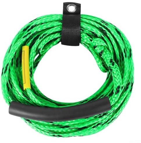 Jotekonoby Corda di traino per barca, 18,3 m, 3K, per tubi, corda galleggiante per sci d'acqua con manicotti in schiuma, resistenza alla rottura di 1179,3 kg, compatibile con wakeboard, kneeboard