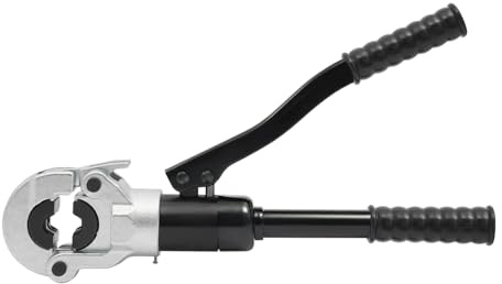 ieLsngai Pince à sertir professionnelle - Profil en V - Pince à sertir manuelle en cuivre avec tête rotative à 180° - Pression de travail maximale 80 kN - Tube composite avec V12, V14, V15, V16, V18