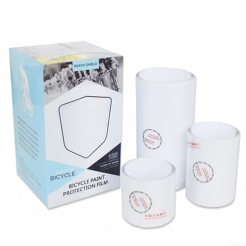 Lot de 4 rouleaux de film de protection pour cadre de vélo de route, adhésif transparent en polyuréthane polymère résistant aux rayures contre les éclats et l'abrasion pendant le cyclisme