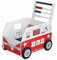 roba Teddybus aus Puppenmöbel Serie 'Teddy College', Puppenwagen weiss lackiert, Puppenzubehör inkl. Kissen, Decke und Spielfunktionen
