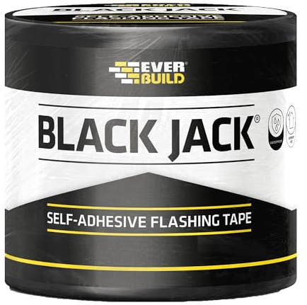Everbuild Black Jack Strong Self Adhesive Flashing Tape – Natural Lead-Look Finish – 225mm x 3m