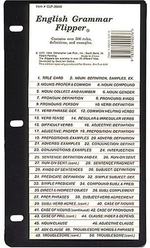 English Grammar Flipper (Basic Facts Handy Reference Flipper) by Not Available (NA) (1989-12-04)