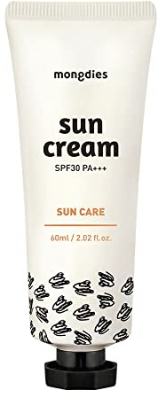 Mongdies Baby Sun Cream SPF30 PA+++ -100% SAFE Moist and Gentle Non-Sticky No White Cast Light-Weight Inorganic Sunscreen, EWG Green, Plant-derived extracts and plenty of deep ocean water- 60ml
