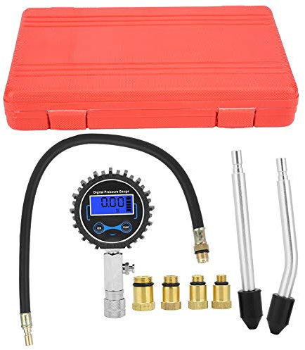 3-200 PSI Misuratore di rilevamento della pressione del cilindro del motore, kit del tester di riparazione del tester di compressione digitale Kit del tester di compressione del motore con display dig