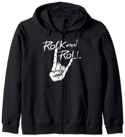 Signe du rock and roll, Cornes du Diable Main, Salve de Rock Sweat à Capuche