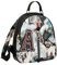 Anekke Damenrucksack, große Tasche, Reisetasche aus Kunstleder mit 2 Griffen, 3 Taschen, Doppelgriff, Kollektion Voice Nature Woods, Zubehör und Accessoires für Damen, 28 x 34 x 12 cm, bunt