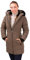 Knuffelwuff Damen Winterjacke Amsterdam Größe: L / 40 Brown - Warme atmungsaktive wasserabweisende Jacke für Wandern, Reisen, Gassi gehen