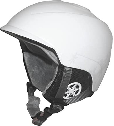 Skihelm Kinder Junior Snowboard Helm Ski für Mädchen Jungen Jugend Kleinkinder 3-6 Jahre Snowboardhelm Schutz zum Skifahren inkl. Skibrillenhalterung Skaterhelm Größe XS S Kopfumfang 47-51cm (Weiß)