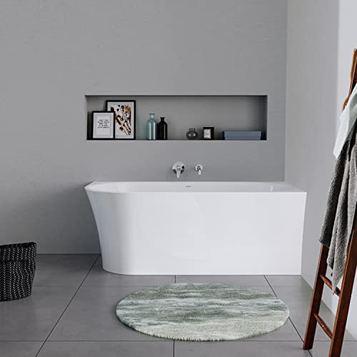 DURAVIT Eck-Badewanne aus Acryl Standbadewanne DuraDelfi (Ecke rechts) in Weiß 170x80 cm Füllmenge: 265 l Acrylwanne inkl. Zubehör Wanne für 2 Personen Optimale Wärmeisolierung