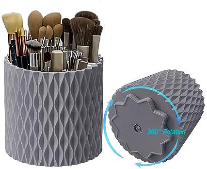 JWTEEE Schminktisch Organizer, Desktopspeicher, Stiftehalter schreibtisch, Badezimmer organizer, Makeup Organizer für den Schminktisch, kosmetik organizer box,Hautpflege-Organisator (Grau)