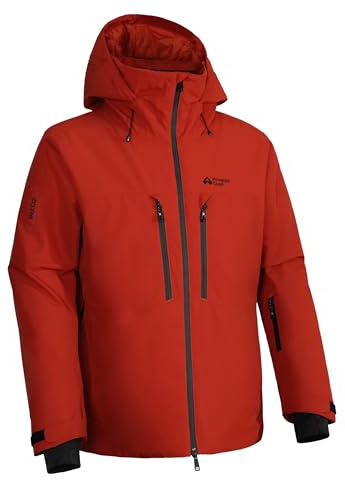 Pioneer Camp Homme Veste de Ski et Réflecteurs RECCO® Imperméable Snowboard avec Multi-Poches, Capuche