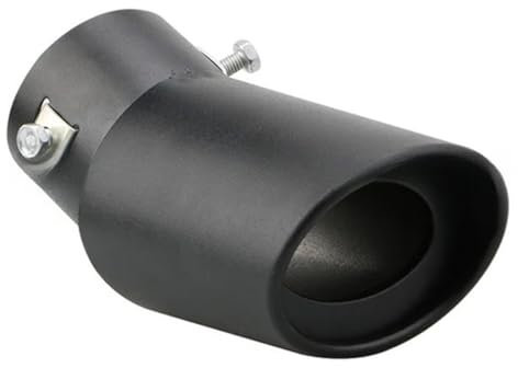 MOCNT Tubo di Scarico per Auto Acciaio Inossidabile Terminale di Scarico Silenziatore Terminale Punta di Scarico Coda Tubo di Scappamento Modificato Uscita Singola Curva Nero