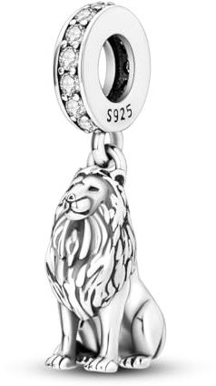Hapour 925 Sterling Silver Charm Pendant Dangle Beads for Bracelet Necklace Animal Lion Charms DIY Jewelry Gift for Women