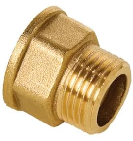 Suinga Manguito Igual M-H 1/2 Tipo Marsella | Conexión Macho-Hembra de Latón Segura y Resistente para Tuberías | Ideal para Fontanería, Calefacción, Riego e Instalaciones Industriales