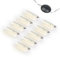 kalb | LED Glaskantenbeleuchtung Ambilux Clip transparent 3000K 5000K 1-10 Sets für Glasböden 4-10mm Fußschalter Glasbodenbeleuchtung erweiterbar um Dimmer/Controller Plug & Play (warmweiß, 9er Set)