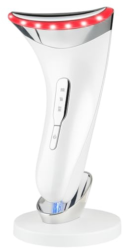 Appareil Anti-Rides Visage et Anti-Cernes – EMS, LED, Chauffant 45°C – Massage Lifting Raffermissant – Soin Beauté Anti-Âge Femme