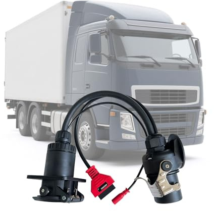 AMHTDOL Cavo diagnostico ISO 7638 a 7 pin (EBS/ABS), adattatore per rimorchio e camion, collega per diagnostica rimorchio Autocom per Bosch e camion OBD2, supporta K-Line, CAN, CAN 5V
