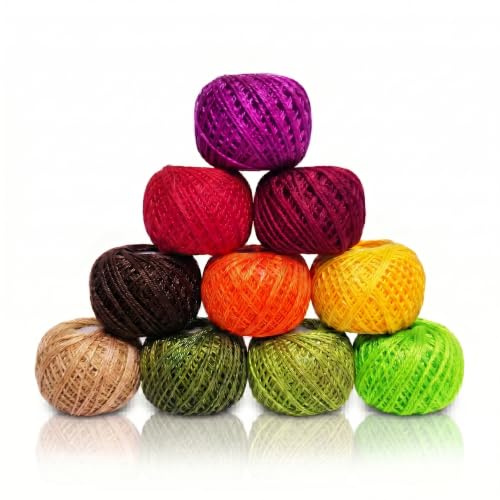 KGS Crochet Thread Set | 10 Fine Cotton Yarn Balls | Size 8 | Total 100 Grams of Pearl Cotton Thread for Crocheting, Cross Stitch, Needleword & Needlepoint Hand Embroidery (Fall Foliage)