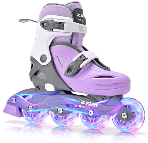 2PM SPORTS Patines en línea – Patines Ajustables para niños Principiantes, niñas y niños de 4 a 12 años