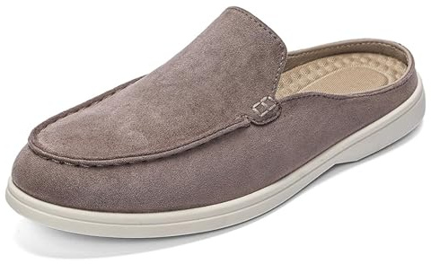 Générique Mules Plates Homme Vintage Sabot Respirant Antidérapants Confortable Bout Fermé Clogs Mode Souple Léger Extérieur Plage Travail Vacances Décontracté Chaussure De Jardin D'Été